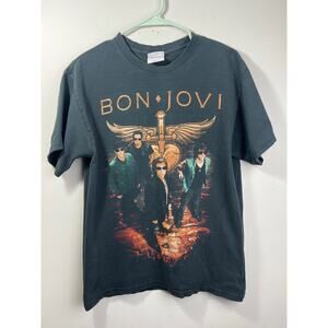 Vintage Bon Jovi 2011 Concert Shirt Double Sided Graphic Rap Tshirt Mens Medium